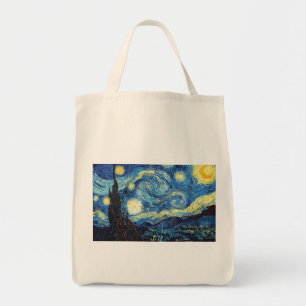 Bolsa Tote Van Gogh a arte 1889 do vintage da noite estrelado
