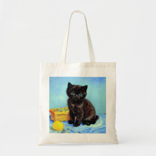 Bolsa Tote Van Gogh Black Kitten com Yarn