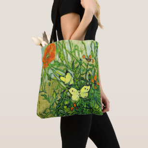 Bolsa Tote Van Gogh - Borboletas e Papoulas