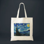 Bolsa Tote Van Gogh é a Noite Estrelada<br><div class="desc">The Starry Night por Vincent Van Gogh (1889)</div>