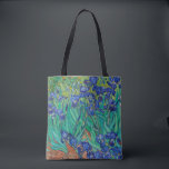Bolsa Tote Van Gogh Irises. impressionismo floral azul<br><div class="desc">Van Gogh "Irises" na bolsa. Arte do impressionismo floral azul.</div>