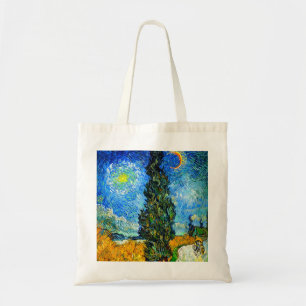 Bolsa Tote Van Gogh Road com Cypress e Star