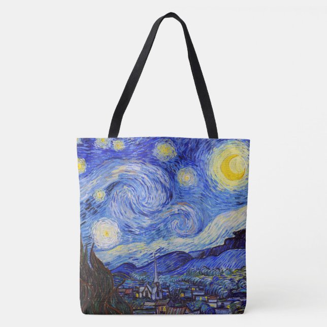 Bolsa Tote Van Gogh, “ Starry Night ” (Frente)