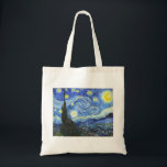 Bolsa Tote VAN GOGH Starry Night<br><div class="desc">"van gogh vincent",  noite estrelada,  "pintura famosa",  vintage,  estrelas,  céu,  "bela arte",  azul</div>