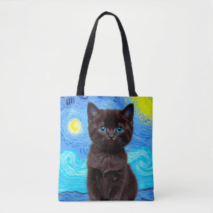 Bolsa Tote Van Gogh Starry Night Black