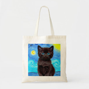 Bolsa Tote Van Gogh Starry Night Black