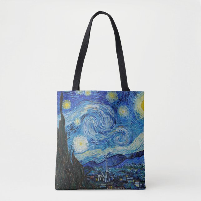 Bolsa Tote Van Gogh Starry Night. Impressionismo arte de vint (Frente)