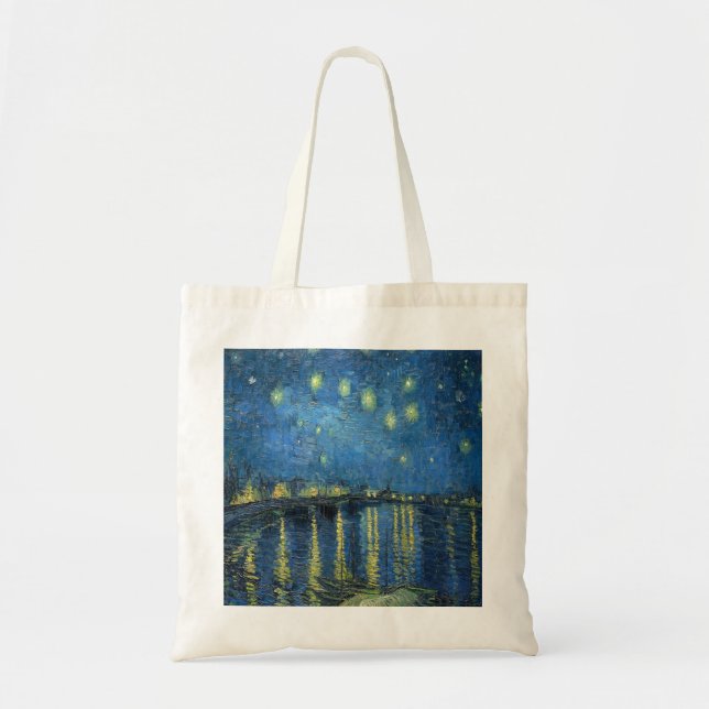 Bolsa Tote Van Gogh Starry Night Over the Rhone (Frente)