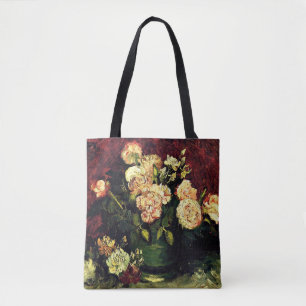 Bolsa Tote Van Gogh: Tigela com Peônias e Rosas