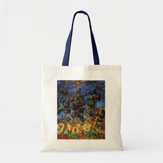 Bolsa Tote Van Gogh Trees no Jardim, Hospital Santo Paul (Frente)