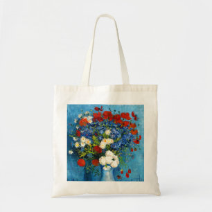 Bolsa Tote Van Gogh Vase com Cornflower e Poppies