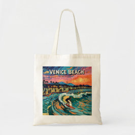 Bolsa Tote Van Gogh Venice Beach Surfing California Retro