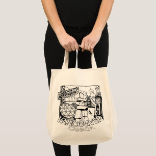 Bolsa Tote Vancouver Souvenir Tote Bag Landmark Art Bolsas