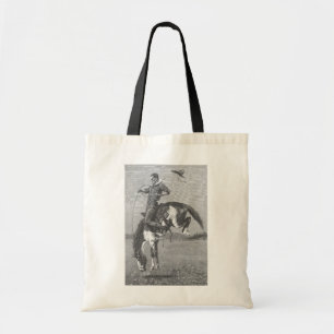 Bolsa Tote Vaqueiros de Rodeio Antigos, Cavalo Bronco por Rem