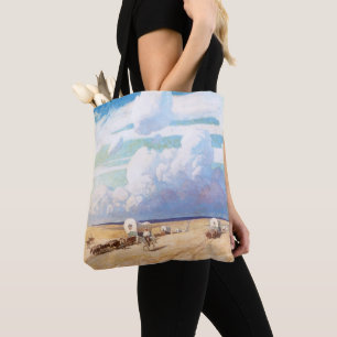 Bolsa Tote Vaqueiros Western Vintage, Carroças Cobertas por W