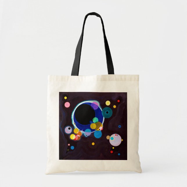 Bolsa Tote Vários Círculos, Wassily Kandinsky (Frente)