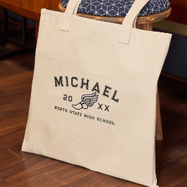 Bolsa Tote Varsity Letter Sports Graduation Custom Athlete