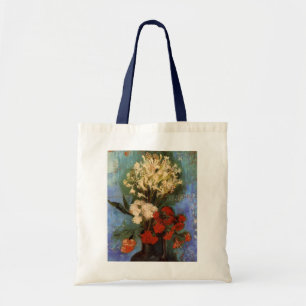 Bolsa Tote Vase com cravos por Vincent van Gogh