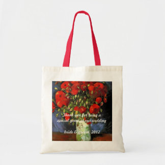 Bolsa Tote Vase com papagaios vermelhos Vincent van Gogh