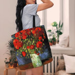 Bolsa Tote Vase com Poppies Vermelhos | Vincent van Gogh<br><div class="desc">Vase with Red Poppies , de Vincent van Gogh, é uma pintura cativante de vida morta que destaca o uso vibrante de cor e escovas expressivas pelo artista. A pintura apresenta um simples vaso auricular cheio de papoilas negros e crimson, colocados contra um fundo texturizado e mutado. O contraste entre...</div>