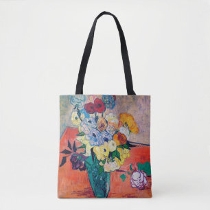 Bolsa Tote Vase com Rosas e Anemones, Van Gogh