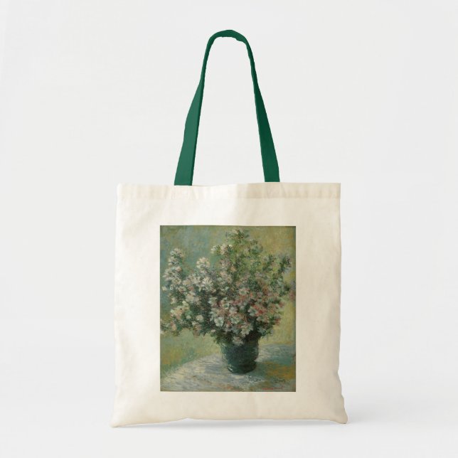 Bolsa Tote Vase das Flores por Claude Monet (Frente)