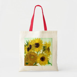 Bolsa Tote Vaso com doze girassóis, belas artes de Van Gogh