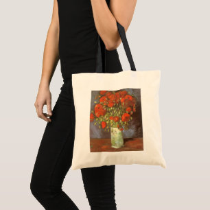 Bolsa Tote Vaso com Papoulas Vermelhas por Vincent van Gogh