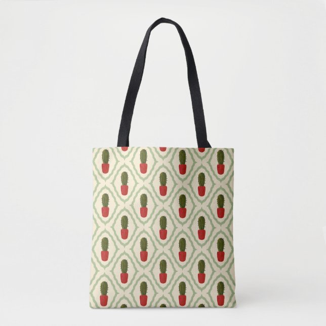 Bolsa Tote Vaso de Cacto | Vermelho (Frente)