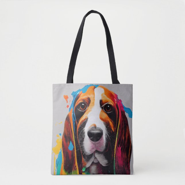 Bolsa Tote Vasset Hound Dog Pet Cute Adorable Animal Company (Frente)