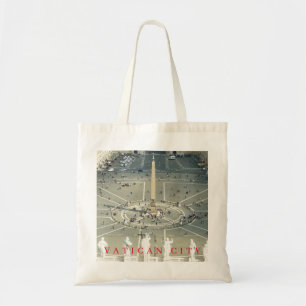 Bolsa Tote Vaticano Rua.Almofada de vista de obelisk quadrado