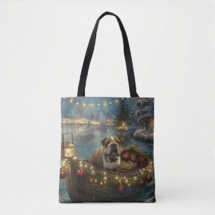Bolsa Tote Vazio Festivo de Buldogue