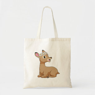 Bolsa Tote Veado com Daisy Flower