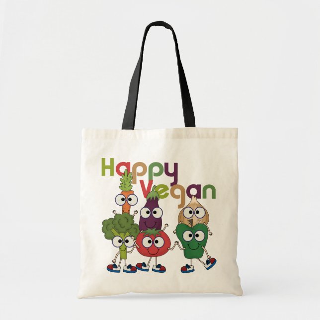 Bolsa Tote Vegan feliz (Frente)