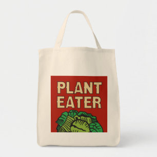 Bolsa Tote Vegan retro do vegetariano do comedor da planta