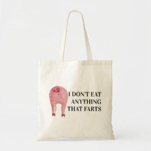 Bolsa Tote Vegan Vegetarian Eu não como nada que se apodreç