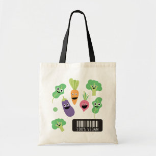 Bolsa Tote Vegetais Felizes E Bonitos 100% Vegan