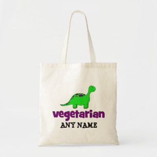 Bolsa Tote Vegetariano - design do dinossauro
