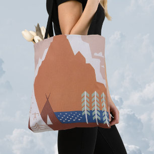 Bolsa Tote Veja a América Bem-vindo a Montana, Viagens Antiga