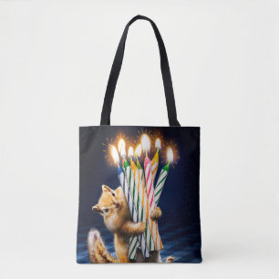 Bolsa Tote Velas de Aniversário de Esquilo