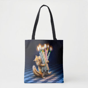 Bolsa Tote Velas de Aniversário de Esquilo