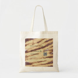 Bolsa Tote Velas de café de baunilha adicionar barramento QR