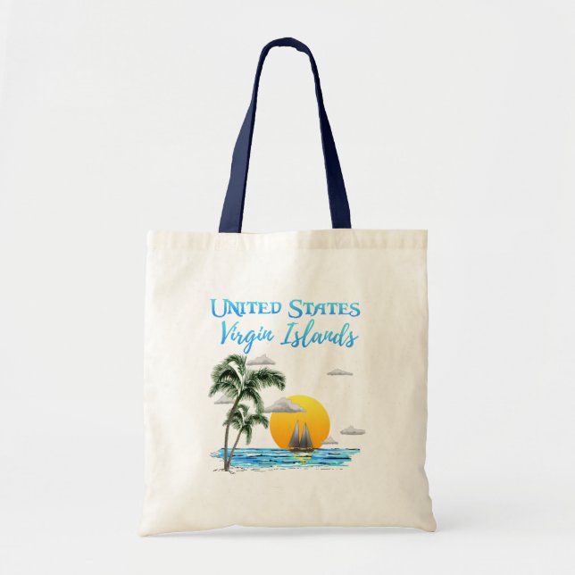 Bolsa Tote Velejando Ilhas Virgens Americanas (Frente)