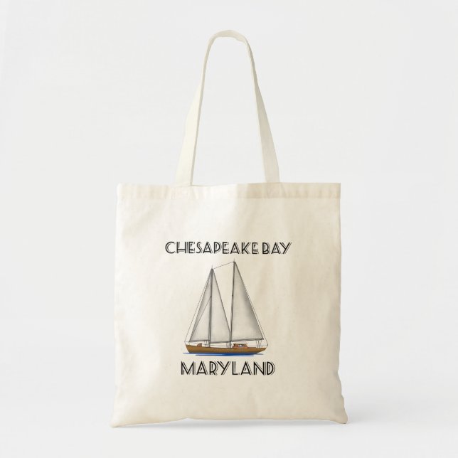 Bolsa Tote Velero Chesapeake Bay Maryland (Frente)