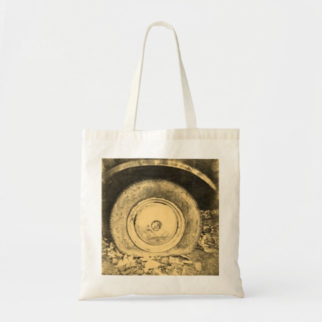 Bolsa Tote Velha roda do carro clássico (Frente)