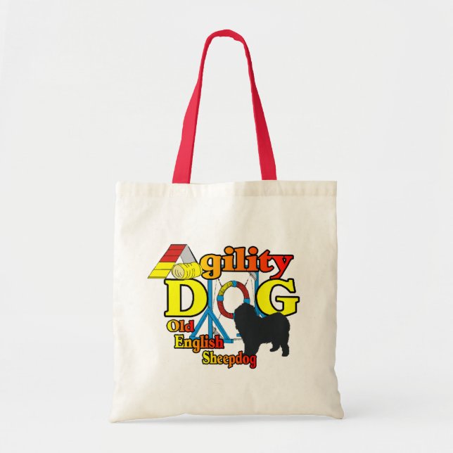 Bolsa Tote Velhas camisas de agilidade pastor em inglês (Frente)