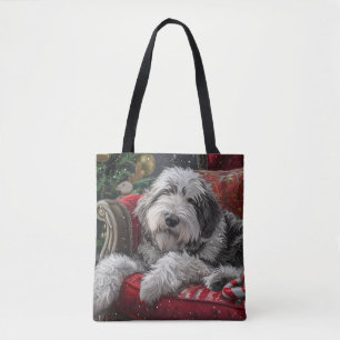 Bolsa Tote Velho Caçador de Ovinos Festivo
