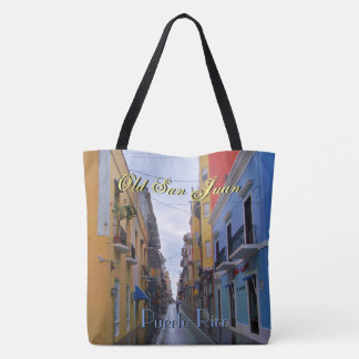 Bolsa Tote Velho San Juan Porto Rico Casas Coloridas