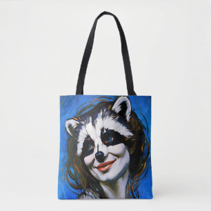 Bolsa Tote "Velka Teyani" Whispering Raccoon Trickster