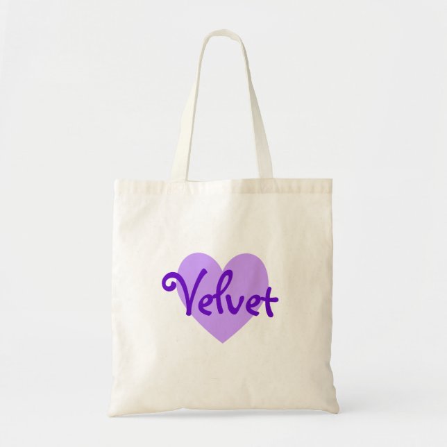 Bolsa Tote Velvet na Lavanda (Frente)